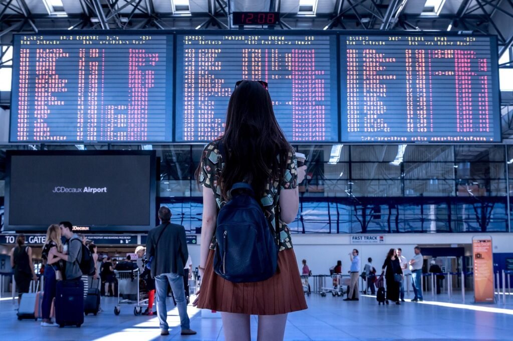 Home airport, woman, flight, boarding, traveling, tourist, trip, departure, arrival, terminal, airport, airport, airport, airport, airport, flight, traveling